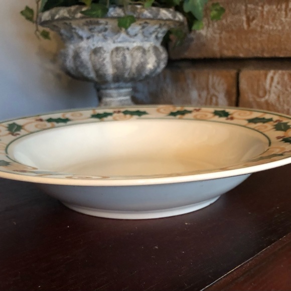 Holiday Soup/Cereal Bowl “Golden Holly” - Picture 2 of 3
